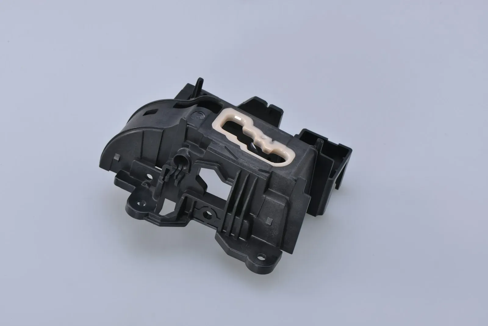 CNC machining of engineering plastic part with coolant application
