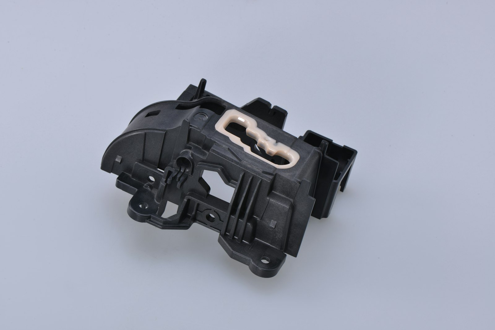 CNC machining of engineering plastic part with coolant application